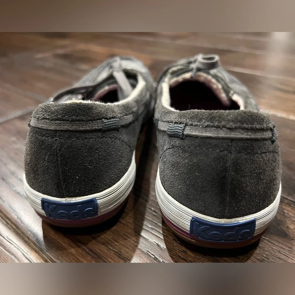 KEDS OrthoLite SLIP ON Boat Shoes FAUX FUR Women 6.5